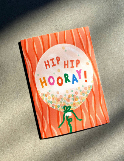 Hip Hip Hooray -  Birthday Card