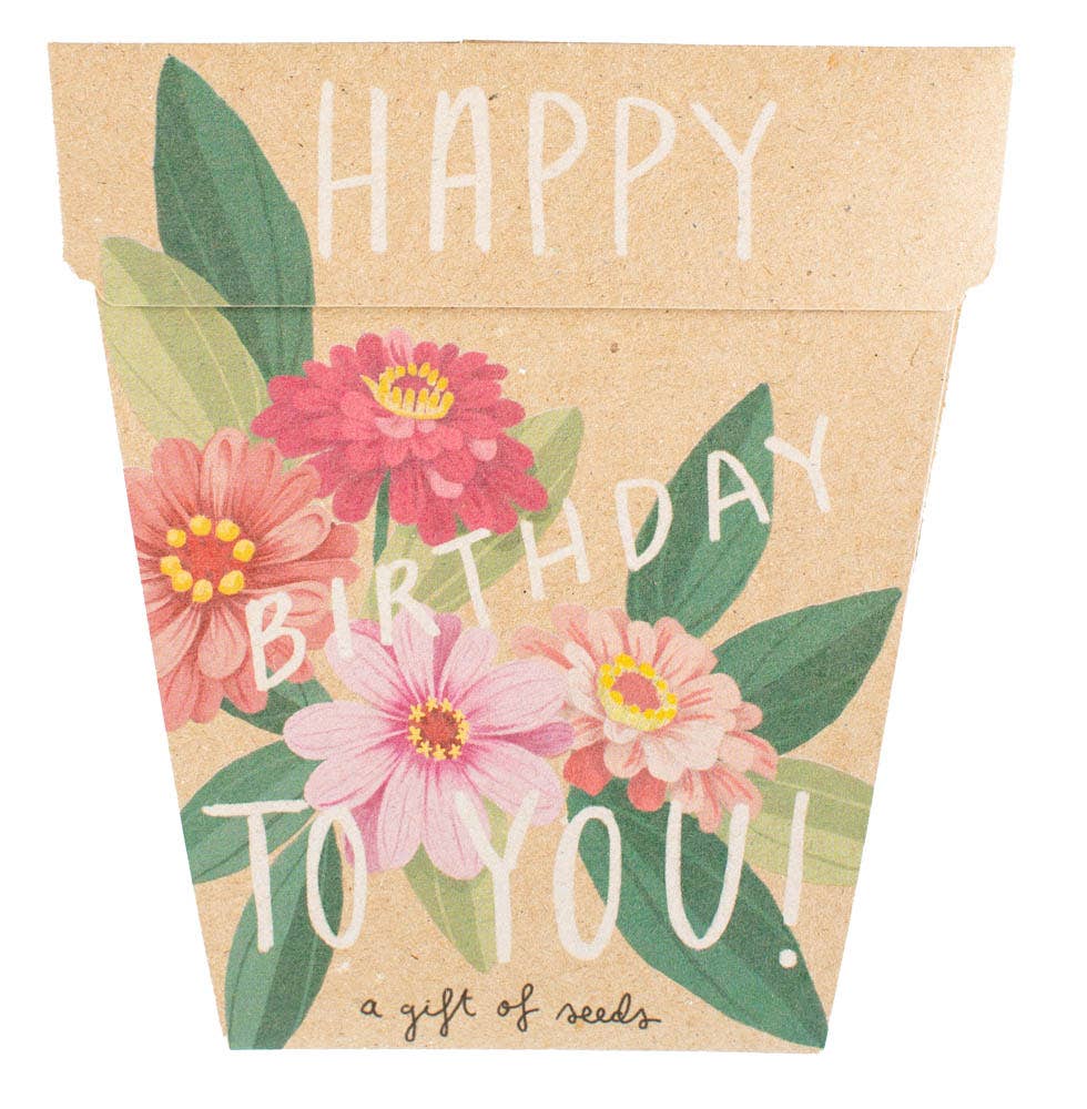 Happy Birthday Zinnia - Gift of Seeds