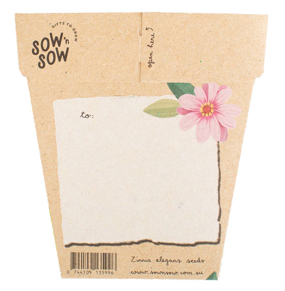 Happy Birthday Zinnia - Gift of Seeds
