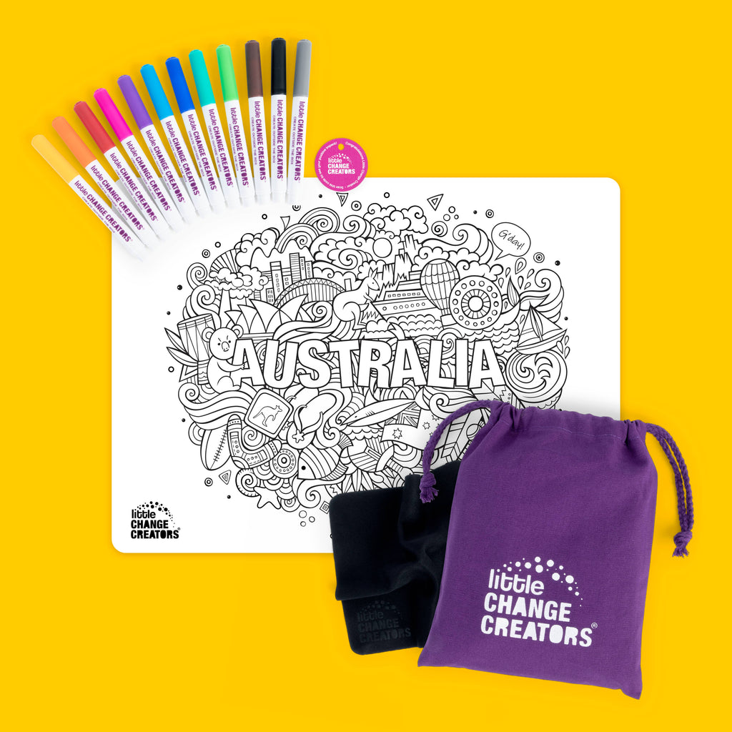 Re-FUN-able™ Reusable Colouring + Doodle Mat