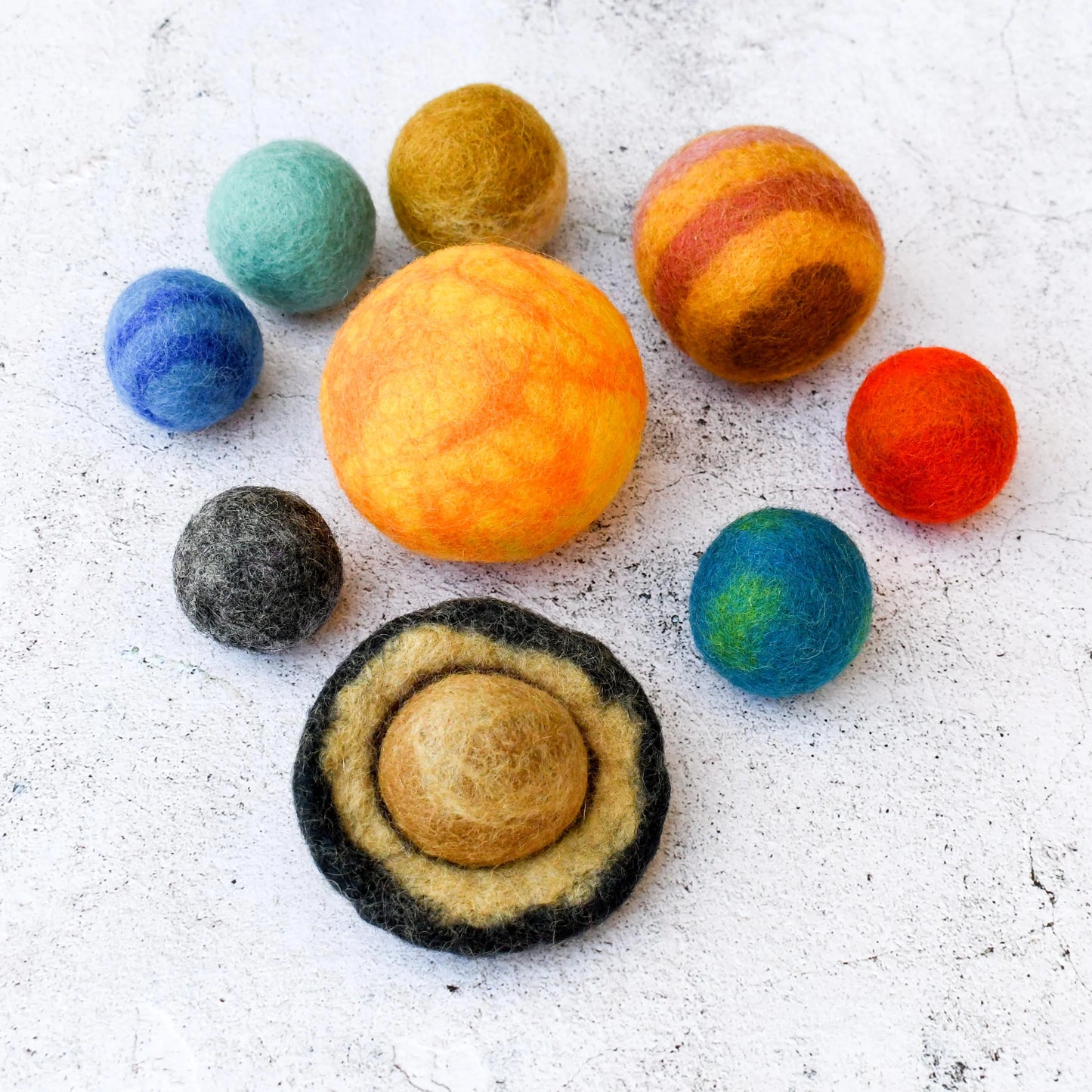 Solar System Space Felt Planets