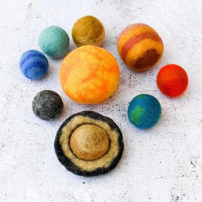 Solar System Space Felt Planets