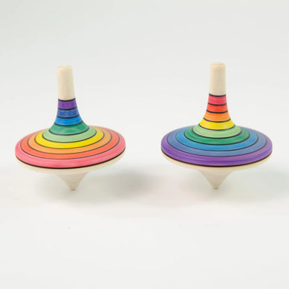 Large Rallye Spinning Top Rainbow